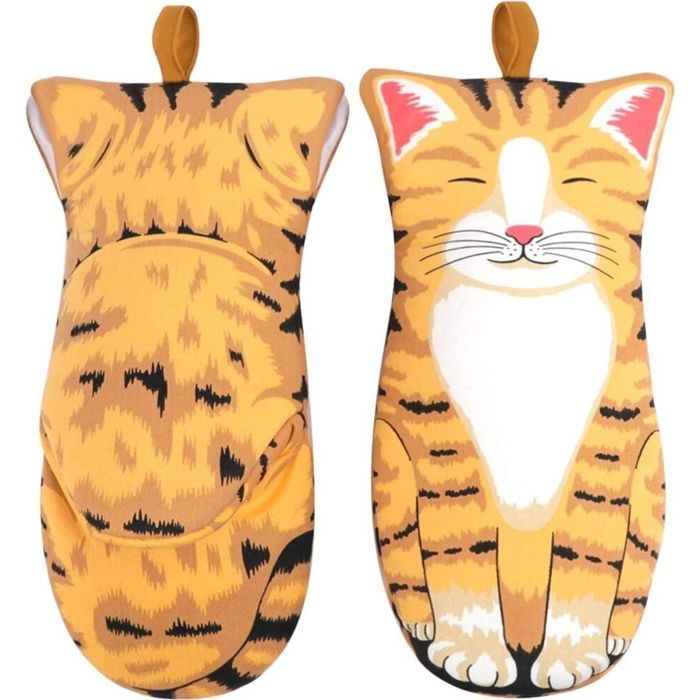 Gants Et Maniques De Cuisine Imprimés Cerf - Résistants à La Chaleur Et Imperméables - Pour Four, Barbecue, Cuisson - Lot Cadeau