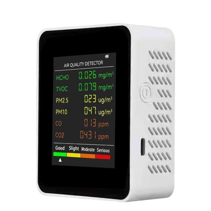 Moniteur Qualité Air 6 En 1 Tuya Zigbee - PM2.5 CO2 Formol COV Température Humidité - Smart Air Butler