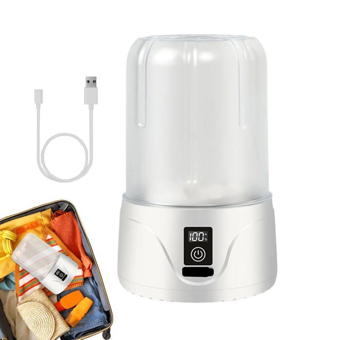 Sous-vêtements petite machine à laver portable - Machine à laver à laveuse de voyageOutils de nettoyage rechargeablesBlanc