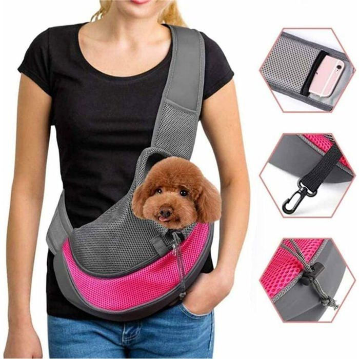 Sac de transport pour animaux de compagnie pour chiens chats mains libres pour sac à bandoulière de voyage en plein air (animaux de