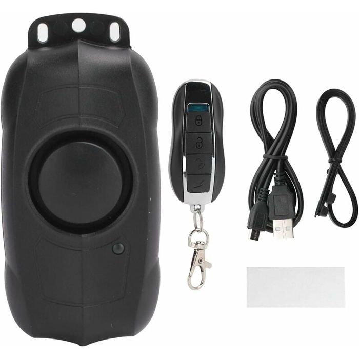 Alarme Antivol Moto/Vélo Rechargeable 113 DB – Avec Télécommande, Étanché IP65, Détection Vibration, Super Puissante Pour Bicyclette, Scooter, E-Bike