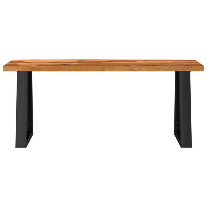 MGH - TOP Meuble de couloir - Banc avec bord vivant 110 cm - pour salon - bois dacacia massif MM239
