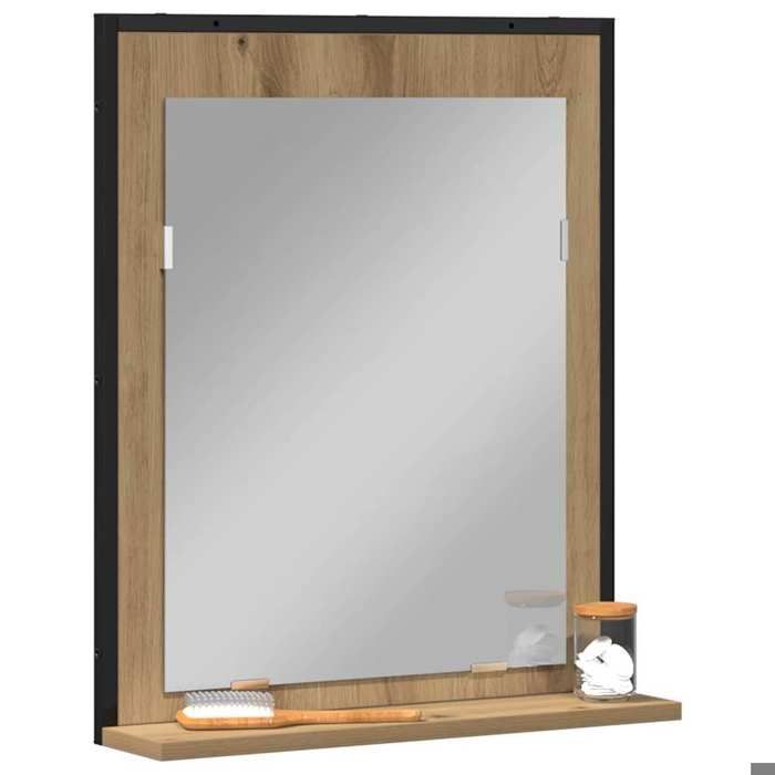 ABBO-SALE*Meuble WC Décoratif JILLS - miroir de Salle de Bain - chêne artisanal 50 x 12 x 60cm SOL131134