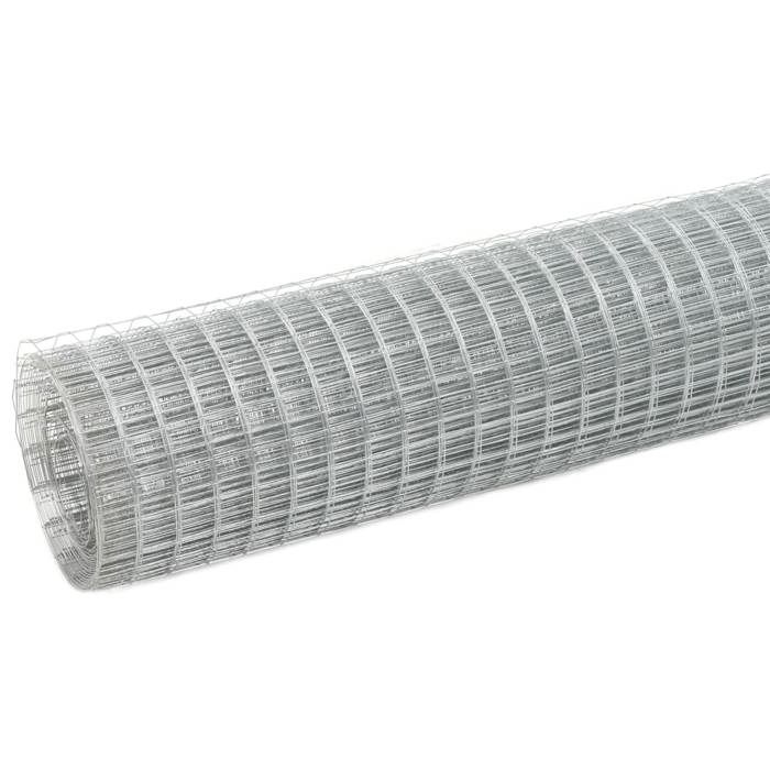 Grillage pour volière - GKO - Acier galvanisé - 25x05 m - Argenté - Maille 16x16 mm - Diamètre du fil 056 mm