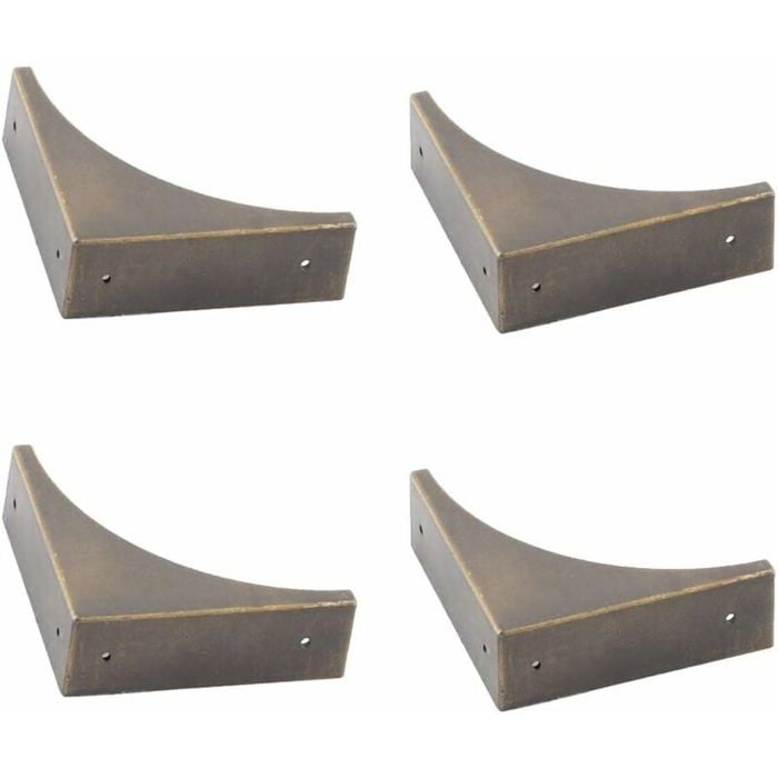 Lot de 4 protections dangle métalliques pour meubles équerre de protection de bord en bronze antique protection de bord
