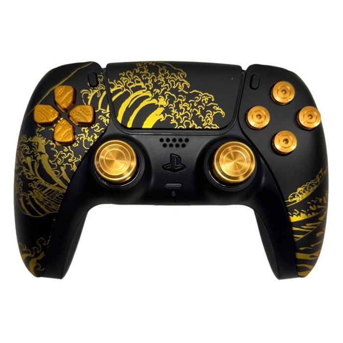 Manette Clever Golden Kanagawa Wave Custom (compatible PS5)