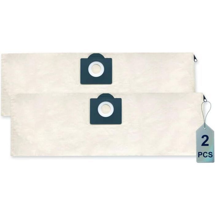Lot de 2 Sacs à Poussière Lavables en Tissu Réutilisable pour Karcher WD3 WD 3 Premium MV3 WD3200 SE4001 6.959-130.0 Sacs daspirate