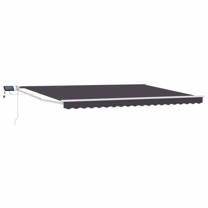 vidaXL Store rétractable manuel avec LEDs Anthracite 45 × 3 m 3419306