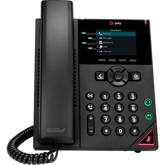 HP Poly Téléphone IP Poly VVX 250 à 4 lignes et compatible PoE - vue 2
