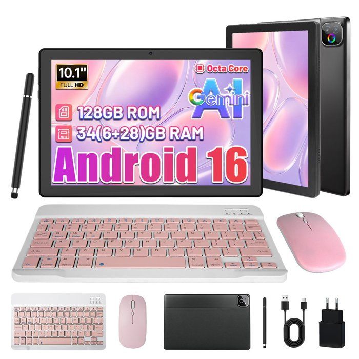 Tablette Tactile - KOTSREN - Gemini AI - 101 pouces HD 90 Hz - 34 Go RAM (6+28) - 128 Go