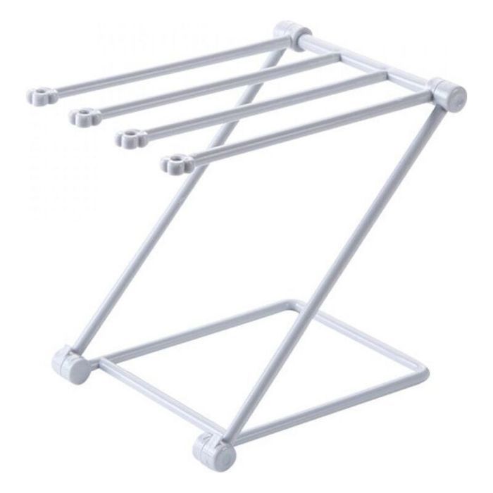 Porte-serviettes sur pied en plastique gris 20 x 16 cm adapté aux salles de bains cuisines éviers et plans de travail.