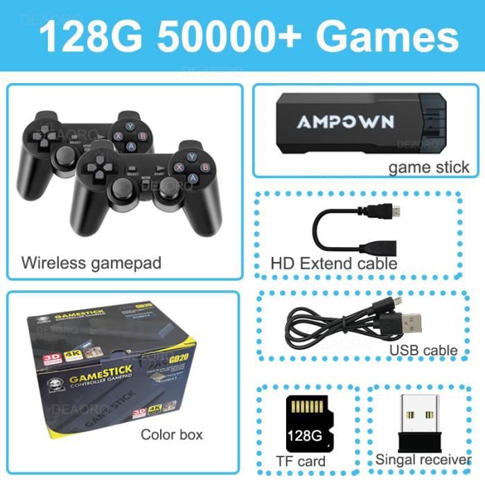 Console Portable Rétro G350 - 128Go, 10 000+ Jeux - Écran 3.5" IPS - Double Joystick - Émulateurs Linux - Wi-Fi (Clé Optionnelle)