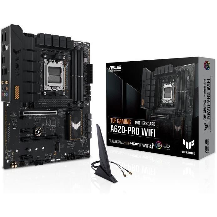 Carte mère – ASUS – TUF GAMING A620-PRO WIFI – AMD A620 – Emplacement AM5 ATX