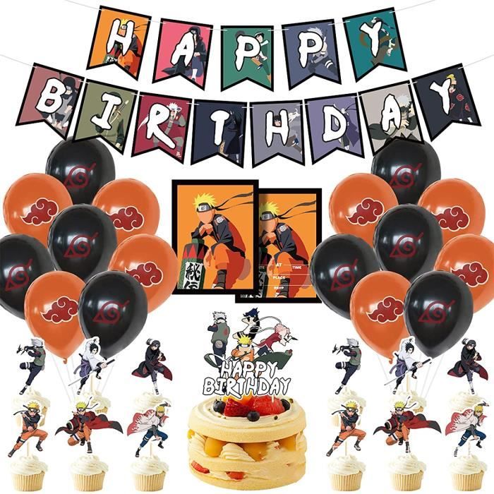 Naruto Fete Danniversary Ballon Decorations Japonais Anime Theme Manga Noir Orange Blanc Ballons En Latex Joyeux Anniversaire 1177 Cdiscount Maison