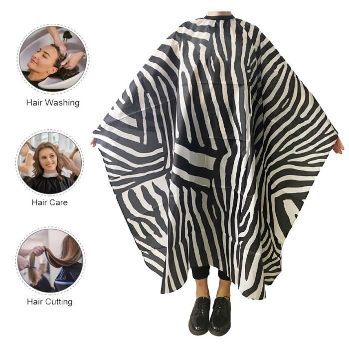 Tablier de coiffeur,Peignoir de Coiffure Réglable,Cape de Coiffeur de Salon Imperméable,Blouse de Coiffeur,pour Coupe de Cheveux,DIY