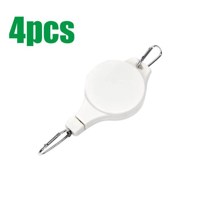 Lot De 4 Crochets à Cliquet Réglables Avec Corde Nylon - Pour Suspendre Plantes, Lampes, Pots (2m, 34kg)