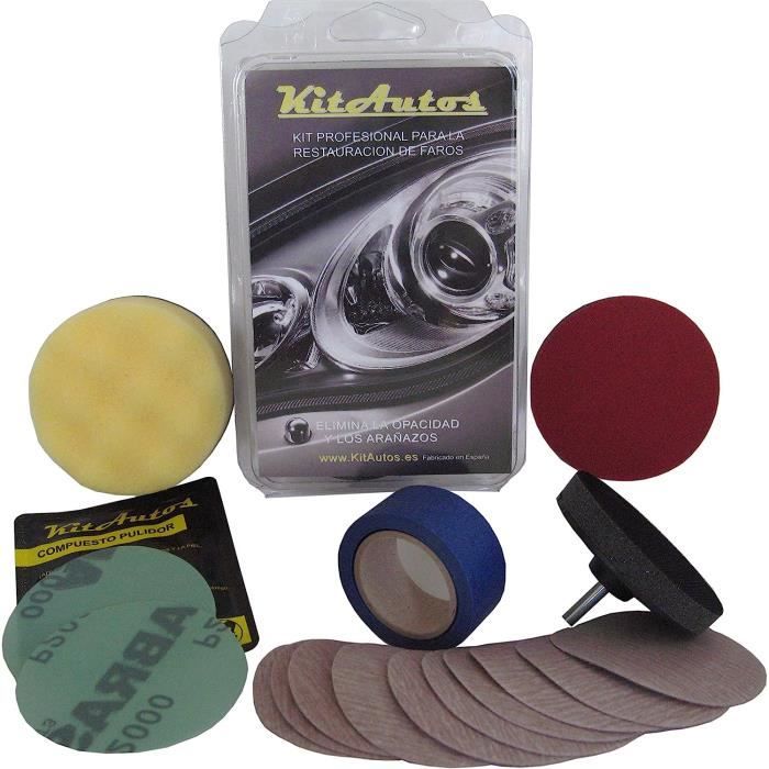 Entretien Peinture Pour Auto Et Moto - Kitautos Kf75mm Kit Polissage Phares Plastique