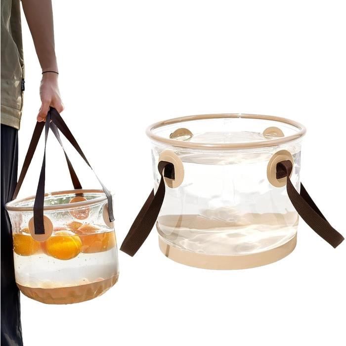 Lre Co. Seau pliable de 5 l - Pichet d'eau portable avec poignée robuste - Bac de Lre Co. Seau pliable de 5 l - Pichet d'eau portable avec poignée robuste - Bac de