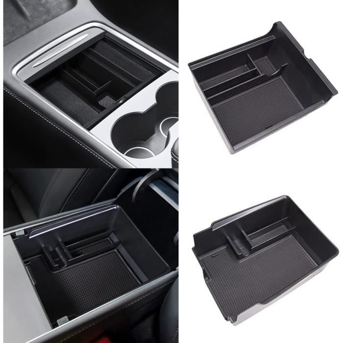 Organisateur Tesla Model 3 2024-2025 LANTU - Set 3 Pièces Console Centrale, Silicone