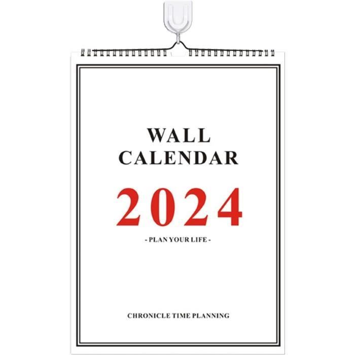 Calendrier Mural 2024, Calendrier 12 Mois 2024, Planificateur De Maison