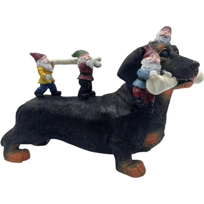 Veilleuse Chien En Résine Effet Vitrail - Lampe LED Décorative Pour Chambre, Bureau (Teckel, Corgi, Etc.)