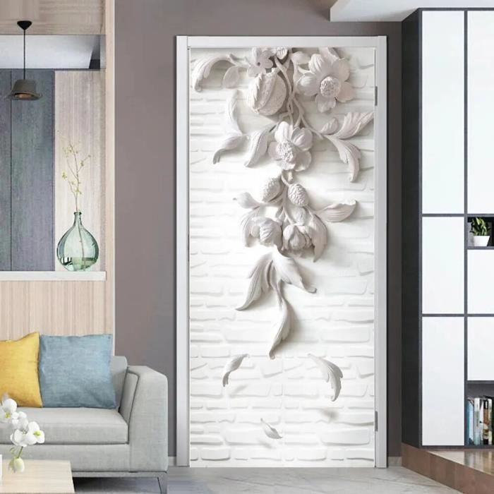 Papier Peint Autocollant 3D Fleurs - Wendy - Amovible Et Repositionnable