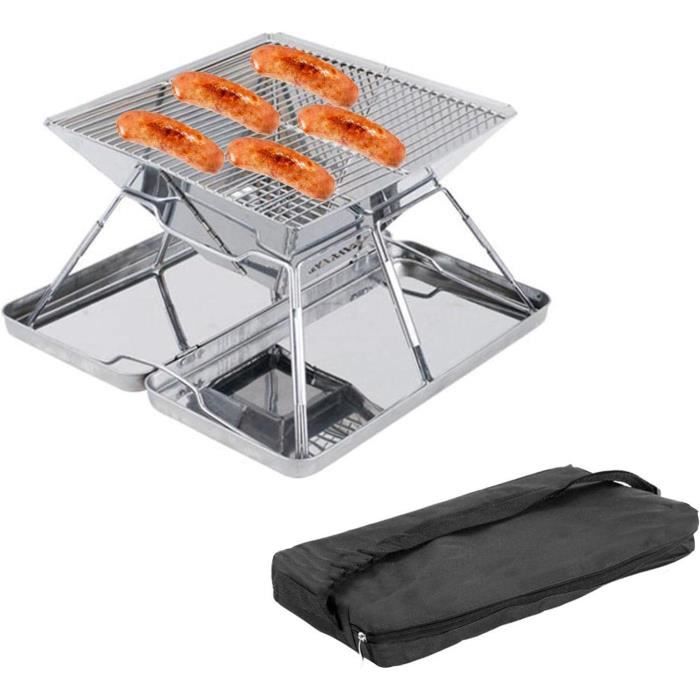 Grille De Campement Pliante VEVOR – Acier, 46x31x21cm, Avec Sac De Transport