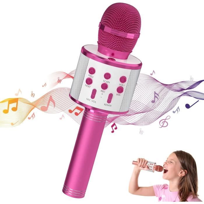 VTech - Super Micro Magic'Fun Noir, Microphone Karaoké Enfant Sans Fil, Micro Bluetooth Lumineux Qui Modifie La Voix Et Change De Couleur, Jouet Musical, Cadeau Enfant Dès 2 Ans - Contenu En