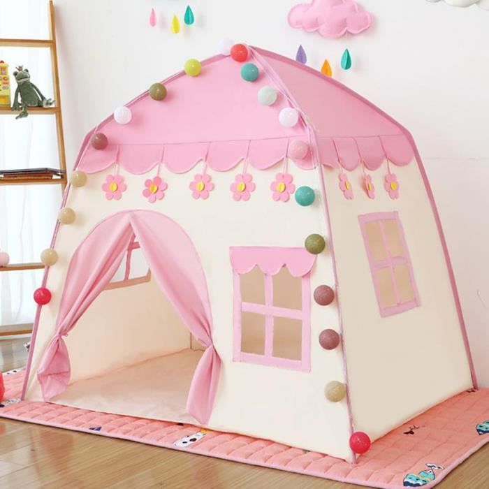 Tente De Jeu Pour Enfants Jouet De Jeu De Simulation D Interieur Pop Up Tentes De Chateau Pour Bebe Rose Cdiscount Jeux Jouets