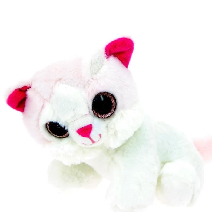 peluche chat gros yeux