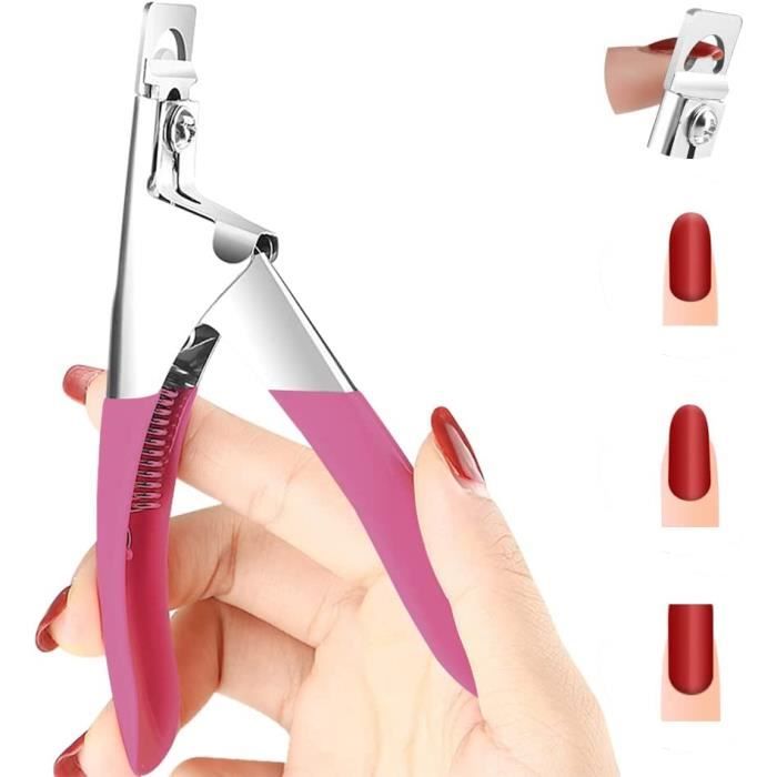 Coupe-Ongles en Acier Inoxydable, Coupe Capsules Ongle Professionnel Coupe  Faux Ongle, Guillotine Ongles Artificiels et Ongles en Gel(Rose Rouge)