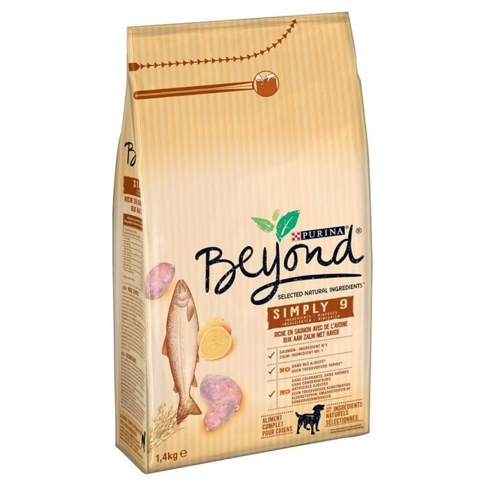 Purina Beyond Simply 9 Croquettes Chiens au Saumon et Avoine 1 4Kg