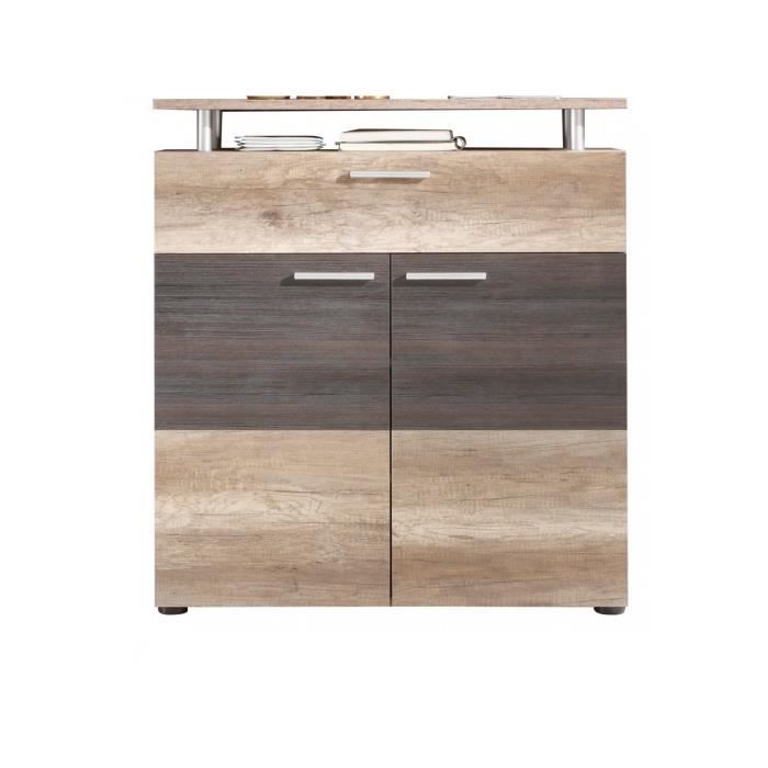 Meuble De Rangement Pour Hall D Entree Meuble Bas Pour Hall D Entree 101 Cm A 2 Portes 1 Tiroir Et 1 Niche Ouverte Coloris Chene Clair Et Fonce Achat Vente Petit Meuble Rangement Meuble Bas Pour Hall D Entr Cdiscount
