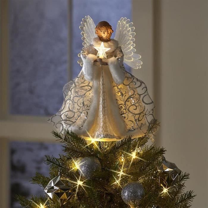 Topper de Sapin de Noël Ange 25x30cm Ange de Noël Haut du Sapin de