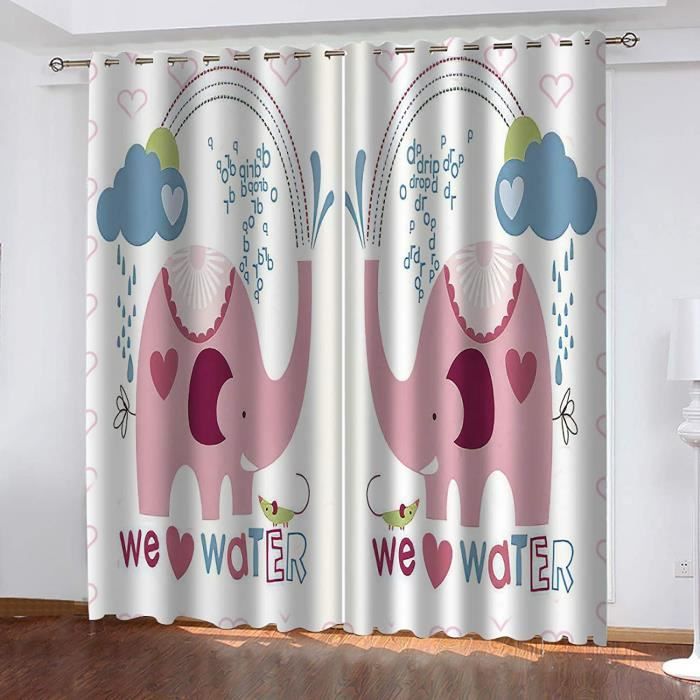 Lot De 2 Rideaux Opaques Avec Œillets - Rideaux Thermiques - Motif