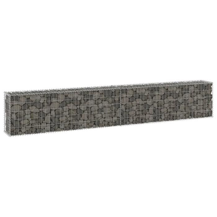 Mur en gabion avec couvercles VIDAXL 300x30x50 cm Acier galvanisé Grande capacité de charge