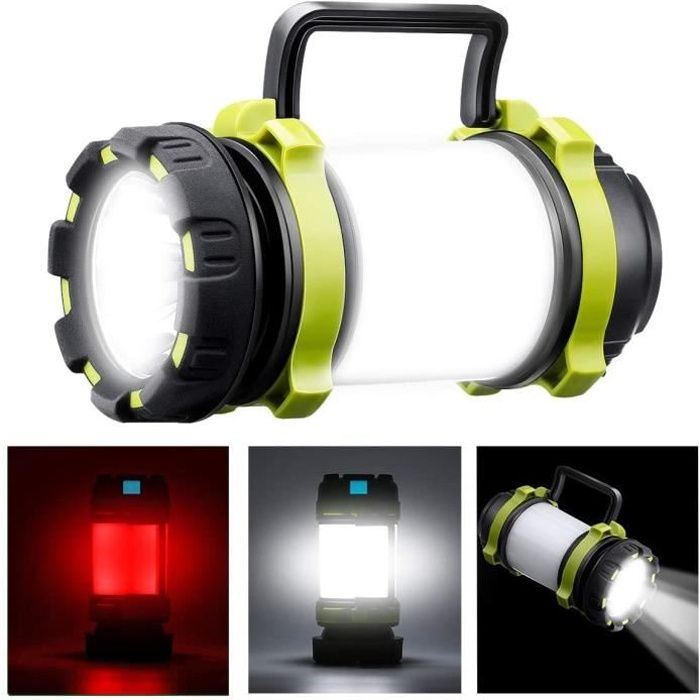 Lanterne Camping Durapower 2000 Lumens - Rechargeable USB - Étanche IP44 - 5 Modes - 4000mAh
