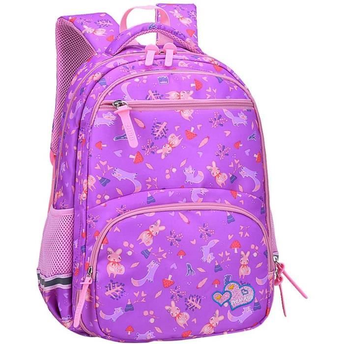 Sac a Dos Fille 3 Pièces,Grand Cartable Fille pour Enfants Adolescentes de 10 à 16 ans