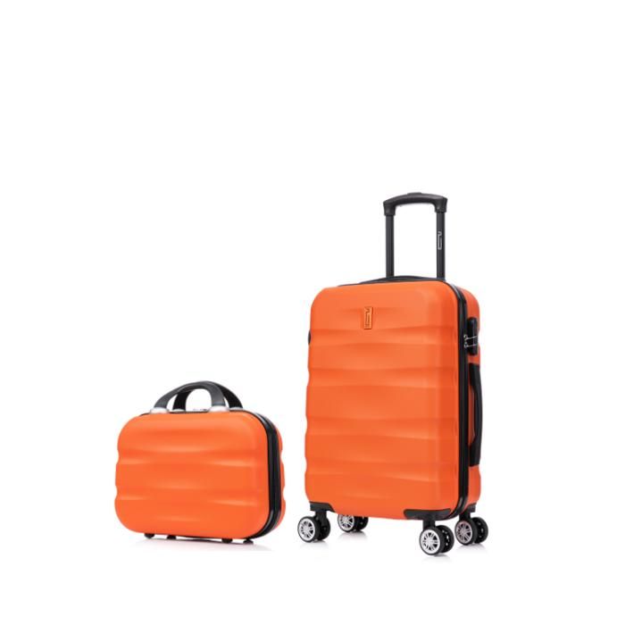Valise Cabine CELIMS 55x36x23 Cm - Polycarbonate, 4 Roues Doubles, Cadenas TSA, Blanc