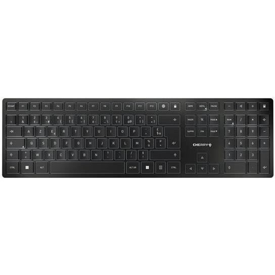 Clavier sans fil 24 GHz Bluetooth – CHERRY KW 9100 SLIM – Rechargeable – Noir