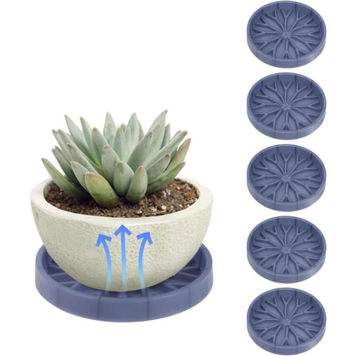 Pots Plastique Soucoupes Lot 3 Pots Fleurs Avec Soucoupes 2friends - 28x28cm Anthracite - Plastique Résistant Gel Intérieur/extérieur Set 3 Pots Fleurs 28x28cm Soucoupes Anthracite 2friends