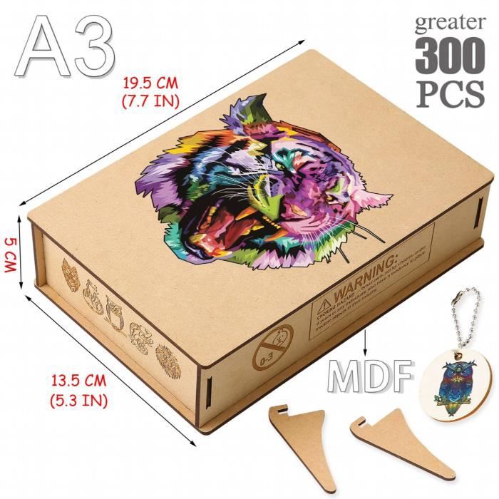 Jeux de Puzzle Jeu de société Jouet pour adultes Enfants Forme irrégulière Puzzles d'animaux en