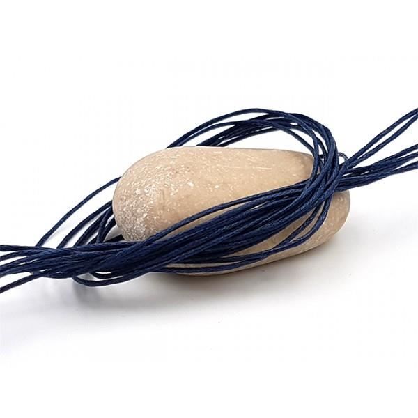 Fil Coton Ciré 1mm - 70m En Noir, Blanc, Rouge, Bleu Ou Gris - Idéal Pour Bricolage, Artisanat, Macramé