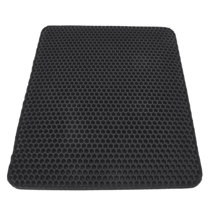 Cuque fournitures pour chat Tapis de litière pour chat EVA anti-dérapant à double couche avec contrôle de la dispersion Tapis de