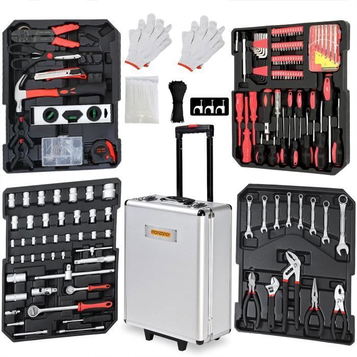 Malette à Outils Complete - Valise multi outils 599 PCs en Alluminium Malette à Outils Complete - Valise multi outils 599 PCs en Alluminium