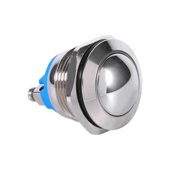 Corne à Bouton-poussoir 22 Mm étanche 12V - Argenté