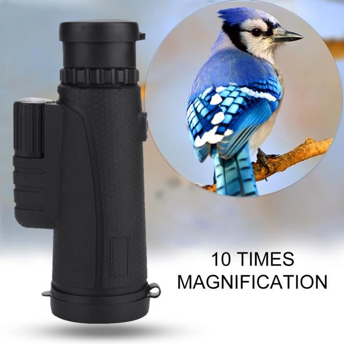 Monoculaire Zoom 10-30x20 HD - Avec Clip Smartphone Et Trépied - Pour Observation Oiseaux, Randonnée, Chasse