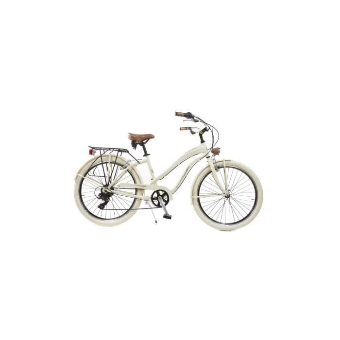 Cruiser Vélo de Ville Retro Via Veneto by Canellini Aluminium Dame Beige - 26\