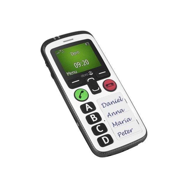 Vente T&eacute;l&eacute;phone portable DORO Téléphone mobile Secure 580IUP - 3G - GSM - 128 x 160 pixels - Blanc pas cher