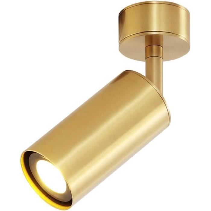 Homefire spots de plafond lampe de lecture - 6 x 6 x 16 cm or GU10 applique - rotatif à 360 ° (illuminant exclus)